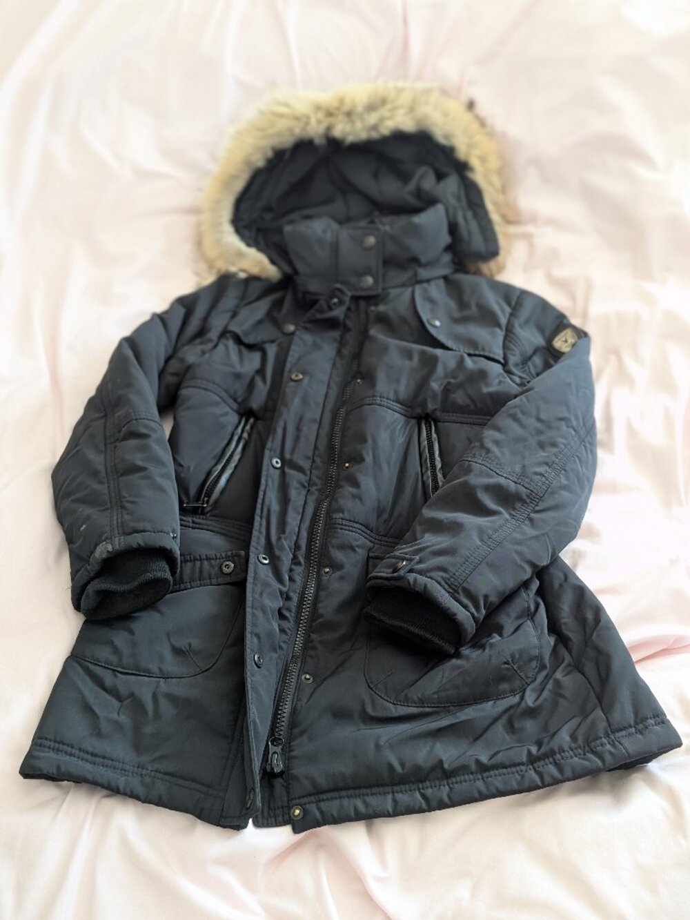 North Side Fen-Nelli Black Hooded Parka Jacket 10